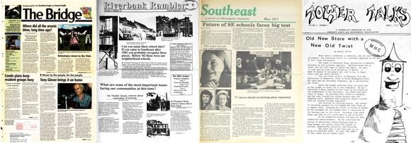 Southeast Newspaper Covers: The Bridge, Riverbank Rambler, Southeast and Tower Talks