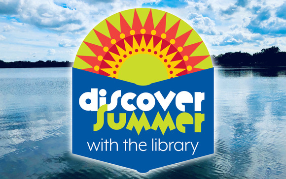 logo with words discover summer at the library