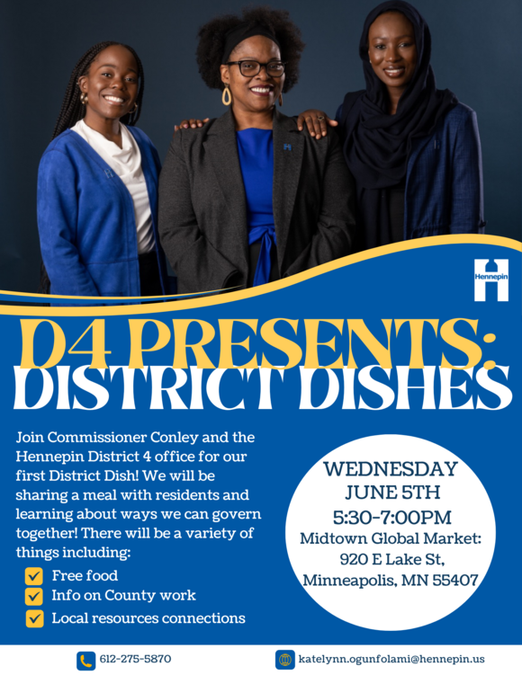 Conley and Staff team photo district dishes graphic