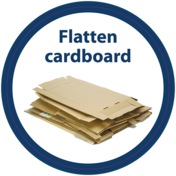 Flatten cardboard label