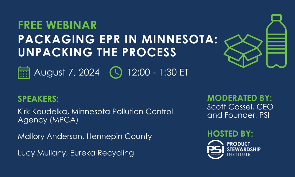 Promo for Minnesota Packaging Waste webinar sharing event and speaker details