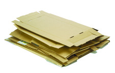 Flattened cardboard