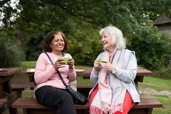 Women on bench