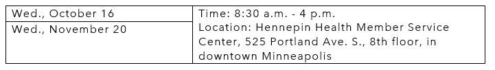 Dental Days schedule