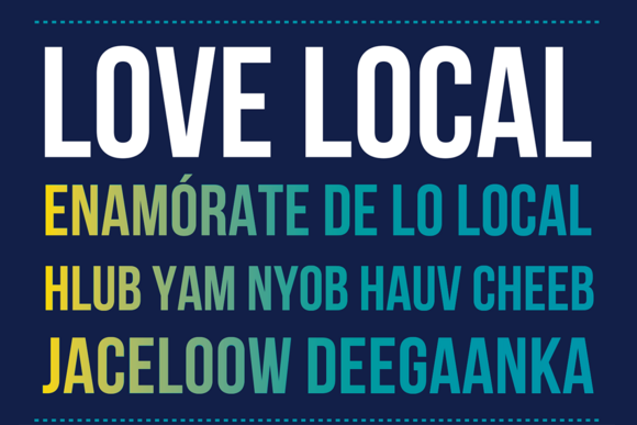 Love local graphic