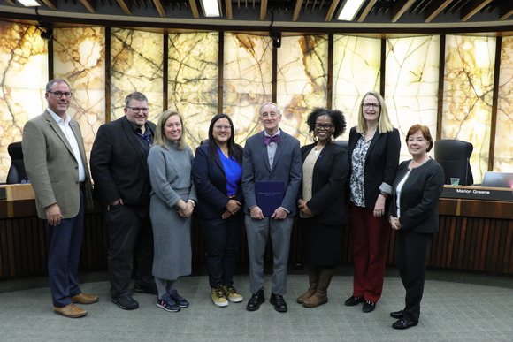 Hennepin County Board of Commissioners group photo with Jonathan Hanft