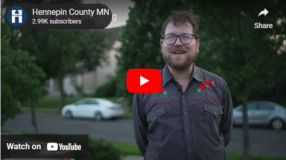 Screenshot of video interview with volunteer discussion the urban heat island