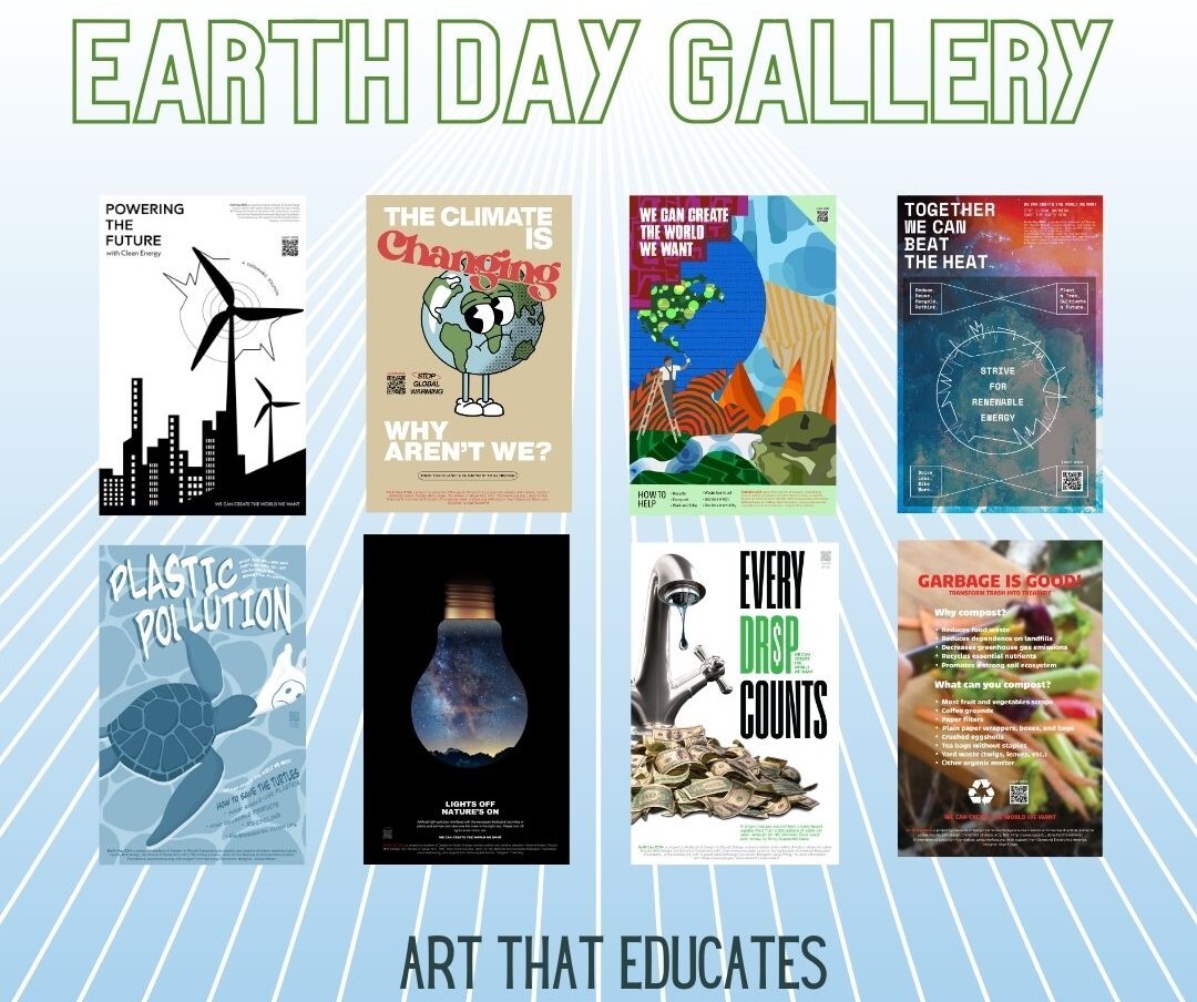 Earth Day Gallery: Art that Educates. Showing eight posters available for download.