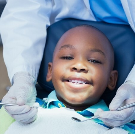 Boy at dentist