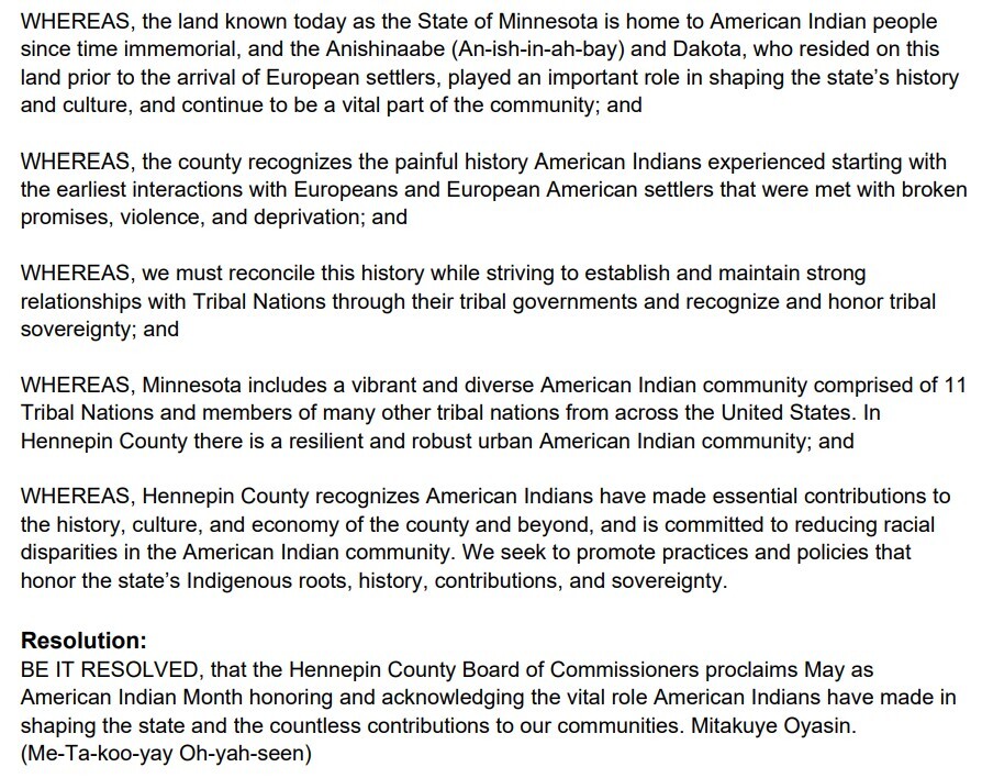 American Indian Month Proclamation