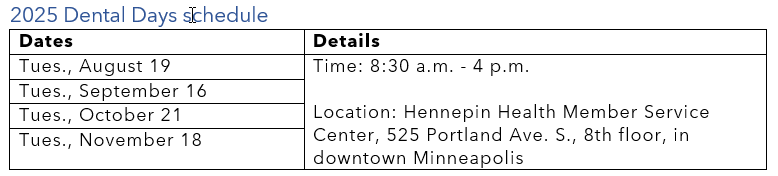 Dental Days August 2025