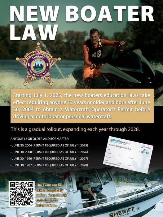 Graphic with information on the new boater law.