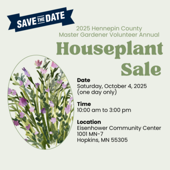 Graphic with lilacs for the Master Gardener event in October.
