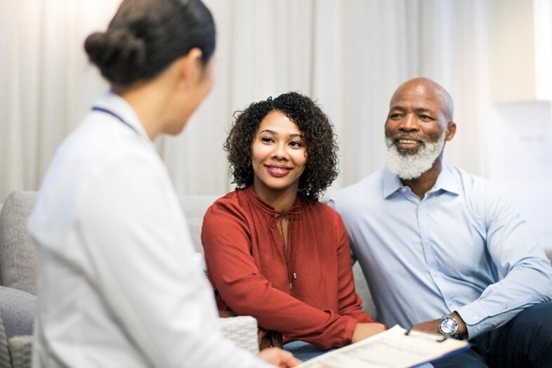 A couple at the doctors' office