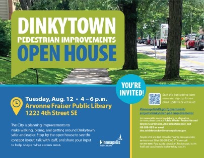 Dinkytown Pedestrian Improvement Open House Flyer