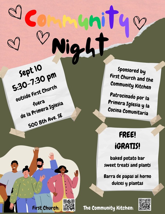 Community Night at First Church Flyer