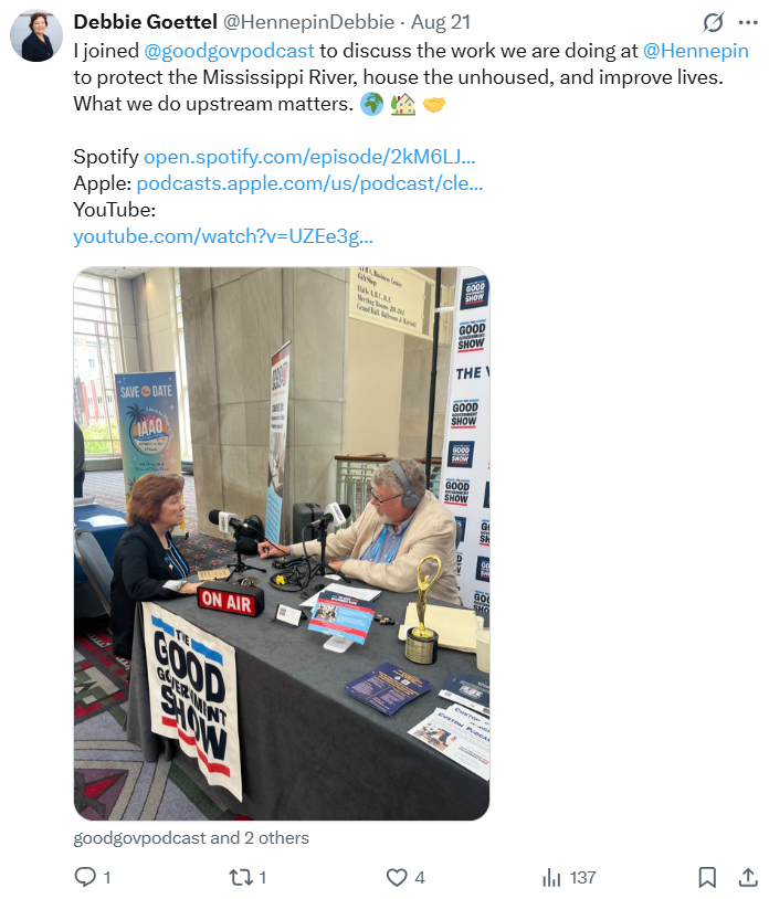 Tweet screenshot from Commssioner Goettel's X account