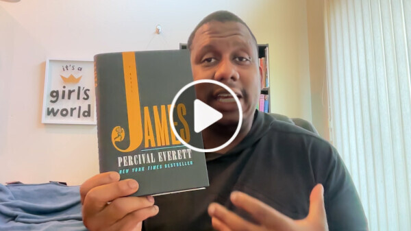 Video thumbnail with play button