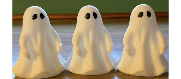 Three ghost figurines