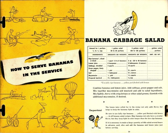 Scanned image of "How to Serve Bananas in the Service"