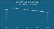 weapon violations through november