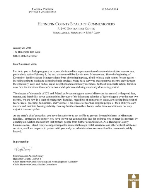 letter to walz
