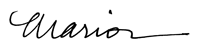 Marion Greene signature