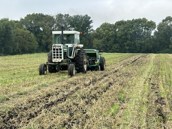 Tractor on farm field