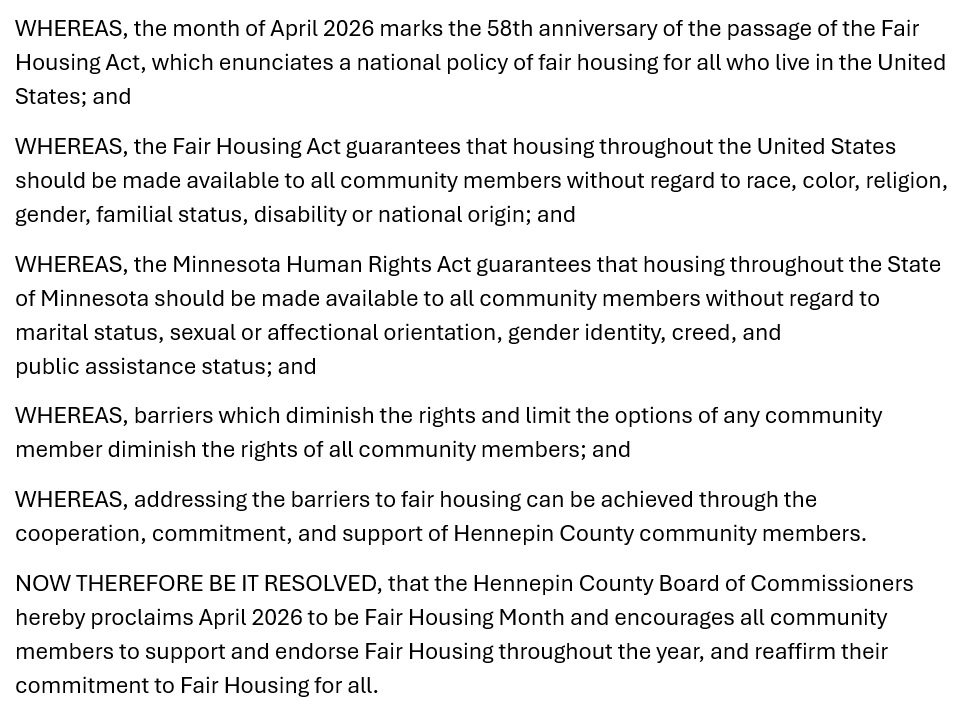 Fair Housing