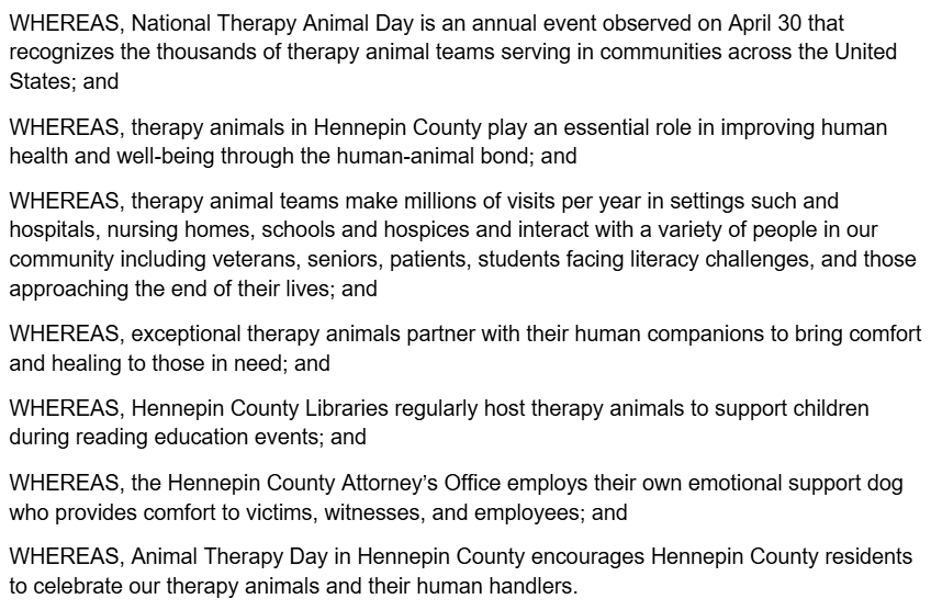 therapy animal