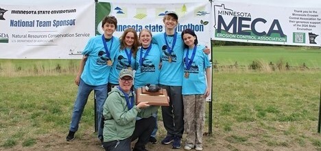 Envirothon winners pose with trophy