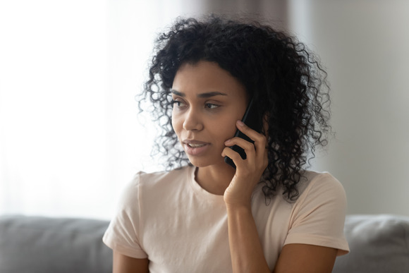 Woman on phone