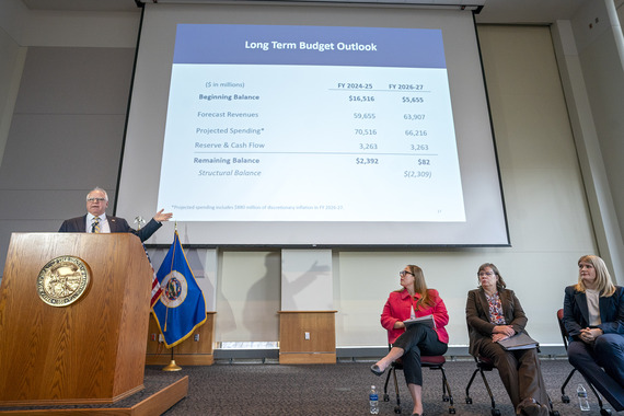 Gov. Tim Walz during the November budget forecast