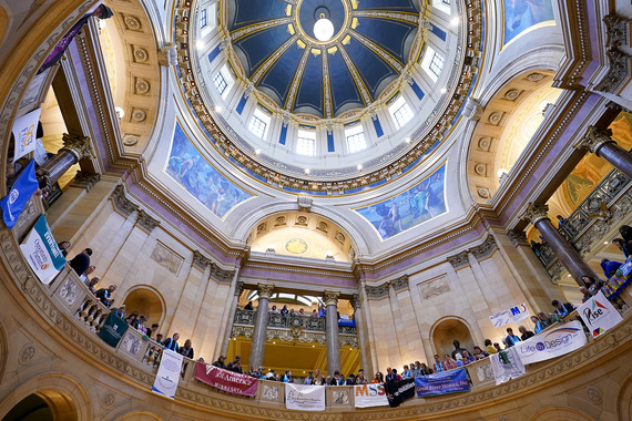 Hundreds of supporters fill the Capitol Rotunda for Disability Service Day at the Capitol March 18. (Photo by Michele Jokinen)
