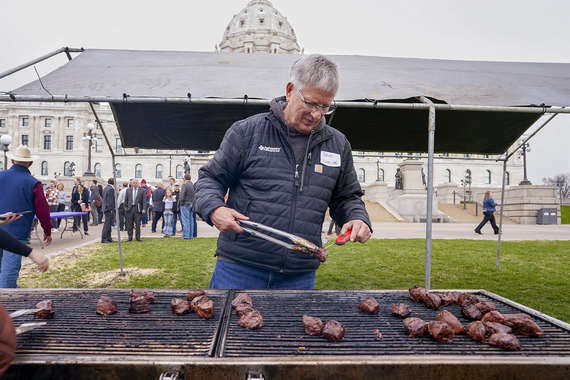 Steak grilled on the Capitol Mall
