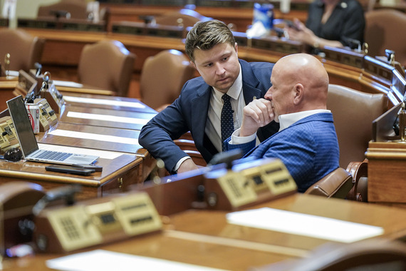 Members talk on the House Floor