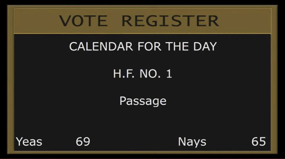 Actual HF 1 Vote