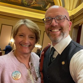 Rep. Tabke with Constituent