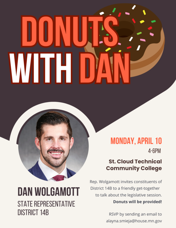 Donuts with Dan on Monday, April 10