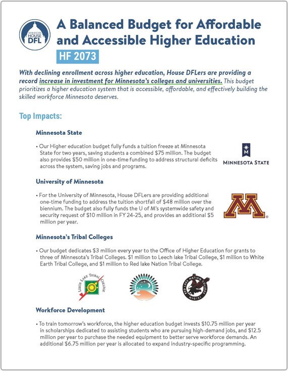 Higher Ed Fact sheet