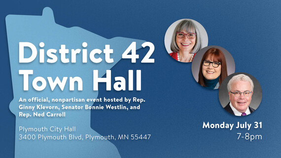 District 42 Town Hall, July 31st at 7:00 p.m.
