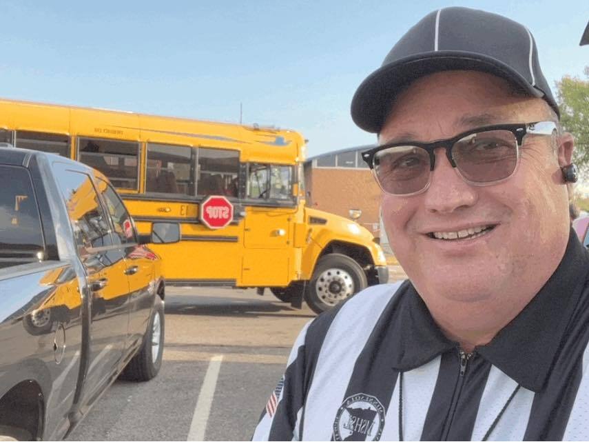 John at a football game