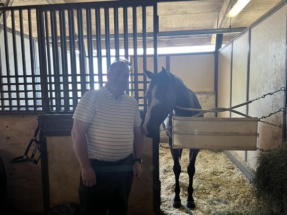John and retired race horse