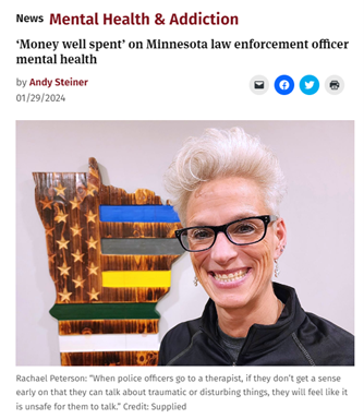 MPR headline 'Money well spent' on Minnesota law enforcement mental health. 