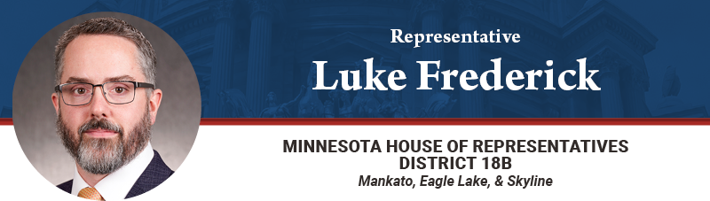 Rep. Luke Frederick email banner