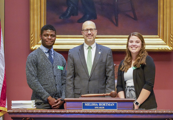 REp. Pinto and interns
