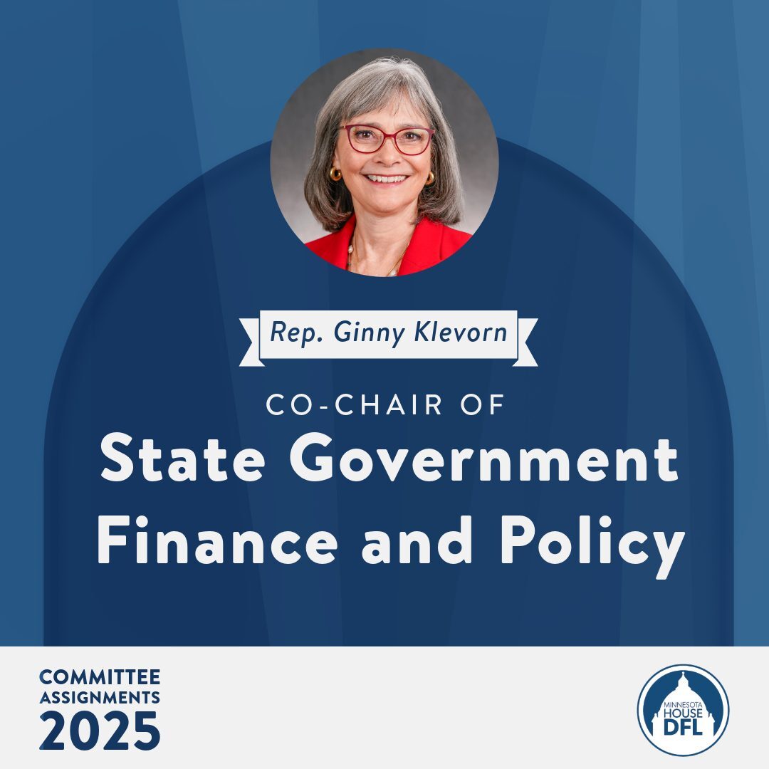 Rep. Klevorn Co-Chair of State Government Committee Graphic