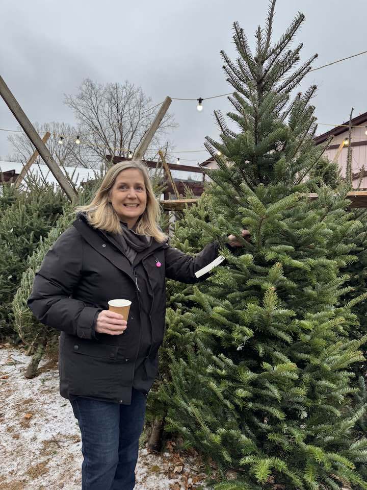 Rep. Rehm and a Christmas tree