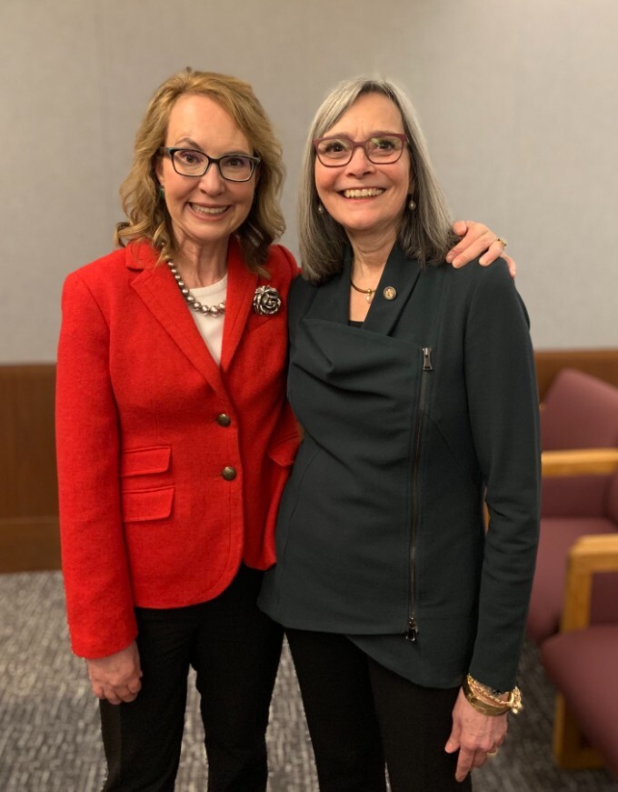 Photo of Rep. Klevorn and Gun Violence Prevention Advocate Gabby Giffords