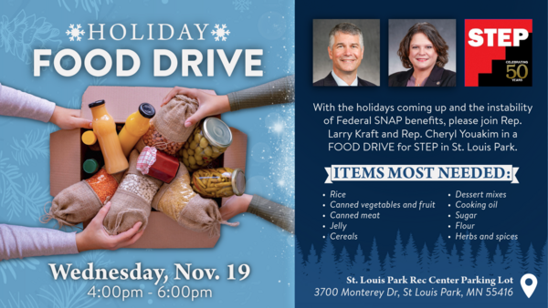 Holiday Food Drive Graphic with details